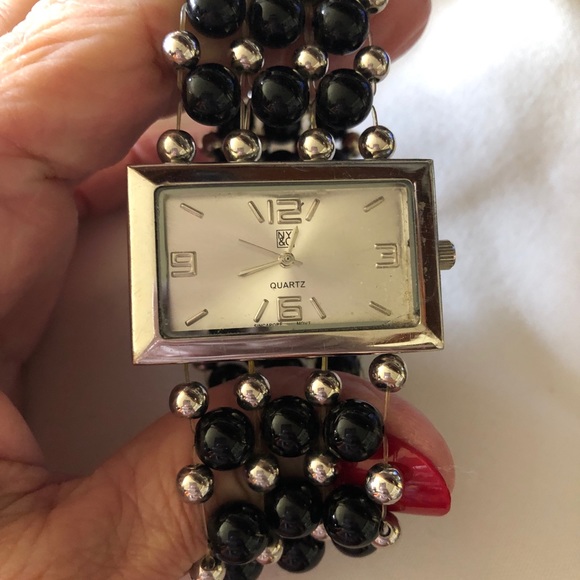 Watch bracelet. Beaded elastic band. - Picture 3 of 4